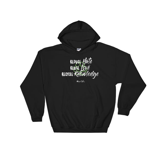 Reduce, Reuse, Recycle Hoodie (White)
