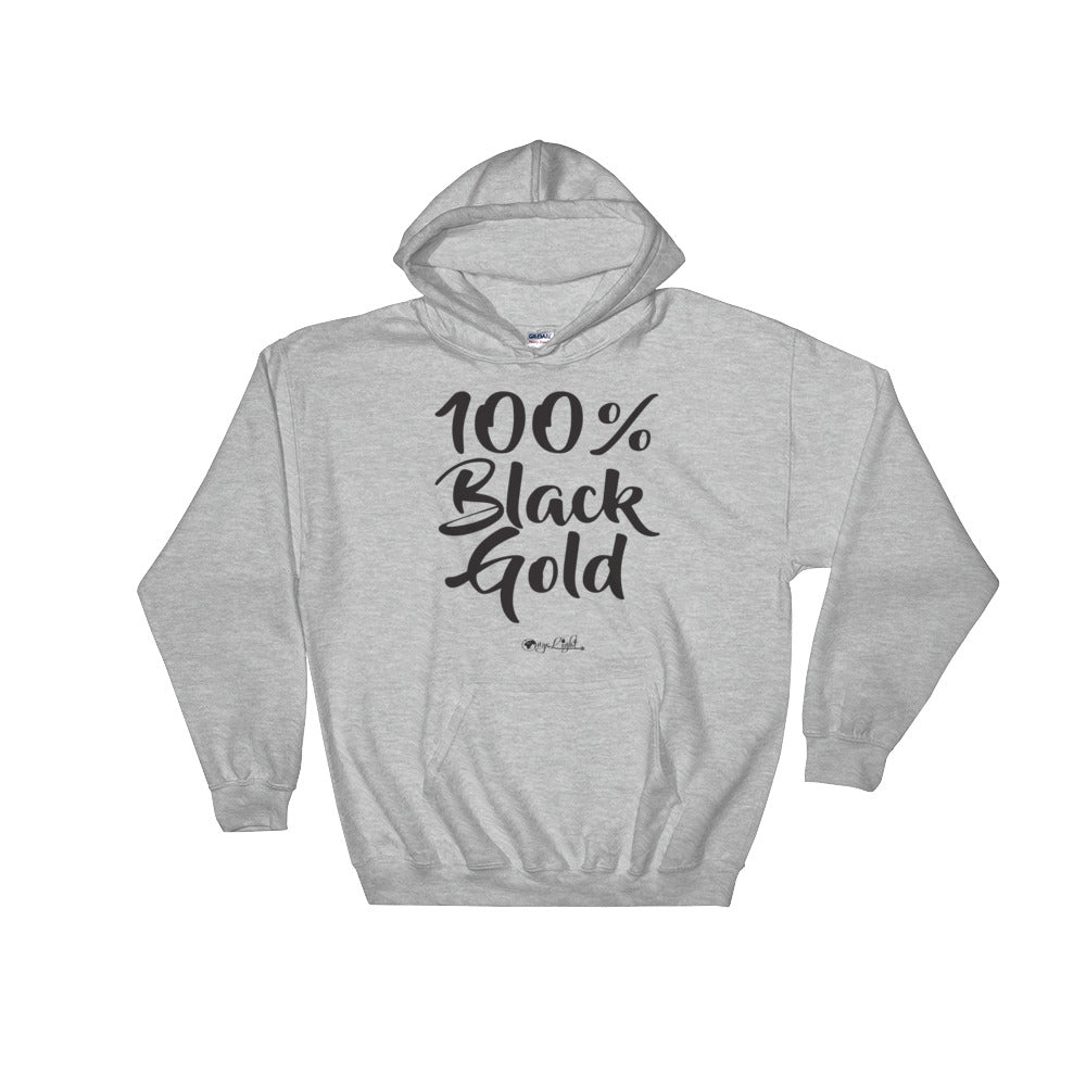 100% Black Gold Hoodie (Black)