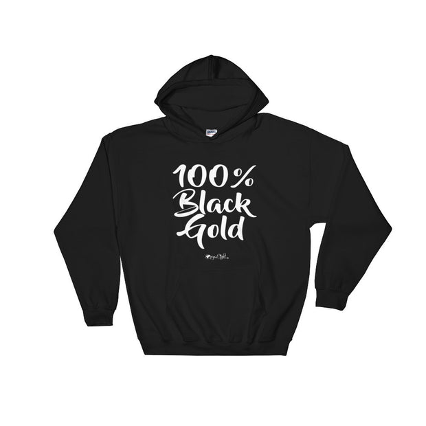 100% Black Gold Hoodie (White)